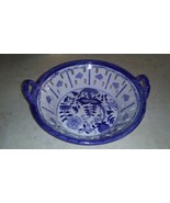 Formalities by Baum Bros  Dish Holes Slots Handles White and Blue Floral... - $54.58 CAD