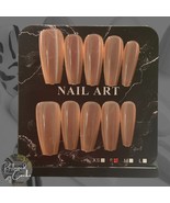 Light Pink Long Coffin Press On Nails - Size Small - $9.00