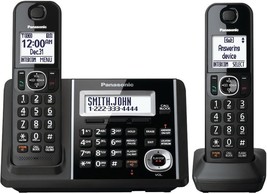 Panasonic Kx-Tgf342B Dect 2-Handset Landline Telephone - $122.10