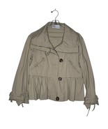 Valentino Womens Jacket Full Zip Peplum Shawl Collar Long Sleeve Buttons... - $134.02