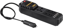 Dc 12V To Ac 220V Car Power Inverter, 200W, With 4 Usb Ports And Cigarette - £35.33 GBP