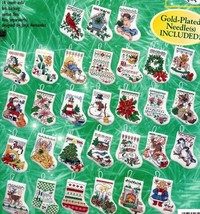 ❤️(30) Beautiful Cross Stitch Christmas Stocking Patterns❤️small Miniatures - £11.80 GBP