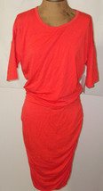New Womens NWT Athleta Dress Red S Ruched Yoga Cowl Long Sleeve Soft Blouson  - £96.45 GBP