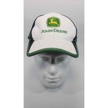 Rear Vintage John Deer Hat Black &amp; White &amp; Green - $18.72