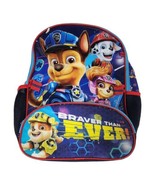 Paw Patrol Nickelodeon Backpack Kid&#39;s School Book Bag Zippered Pockets C... - $11.10