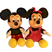Vintage 1990s Mickey &amp; Minnie Mouse Plush Soft Toys Disneyland Disney Wo... - £29.28 GBP