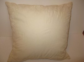 Ralph Lauren Village Mews Cream Embroidered Decorative Pillow $175 - £49.03 GBP