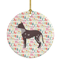 Peruvian Hairless Dog Merry Christmas Ceramic Ornament Christmas Tree Hanging De - £27.43 GBP