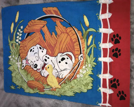 Vintage Disney 101 Dalmations Puppies Pillowcase  Fabric Craft - $30.00