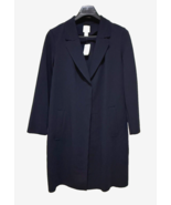 New H &amp; M Women&#39;s Long Walker Coat Navy Size 12 - $67.68 CAD