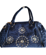 Rhinestone Blue Handbag Handbag Fashion Purse Bag Bling Detachable Strap... - $29.60