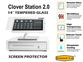 14” Tempered Glass Screen Protector for Clover Station Pro 2.0 - £33.47 GBP