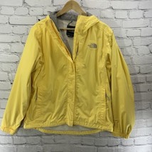 The North Face Rain Jacket Womens Sz M Yellow Full Zip Water Resistent  - £19.77 GBP