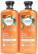 2 Herbal Essences Bio Renew Smooth Golden Moringa Oil Conditioner Aloe 13.5 oz - $25.99