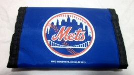 Mets Nylon Trifold Wallet Rico Industries MLBP 2013 NWOT Blue - $11.99
