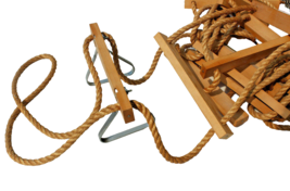 NEW FIRE ESCAPE JACOBS LADDER HEMP ROPE &amp; WOOD RUNGS 21’ LONG 2 STORY - £31.60 GBP