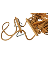 NEW FIRE ESCAPE JACOBS LADDER HEMP ROPE &amp; WOOD RUNGS 21’ LONG 2 STORY - $40.00