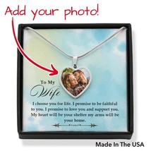 To Wife From Husband Personalized I Choose You Stainless Steel or 18k Gold Hear - £48.75 GBP+