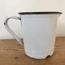 Vtg Antique White Enamelware Distressed Farmhouse Liquid Measuring Cup 1... - $29.99