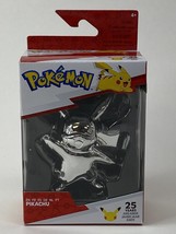 Pokemon Select Pikachu 25th Anniversary Silver 3&quot; Figure NIB - £5.17 GBP