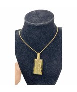 Gold Plated &amp; Faux Tortoise Perfume Bottle Pendant Necklace by CABI - £23.57 GBP