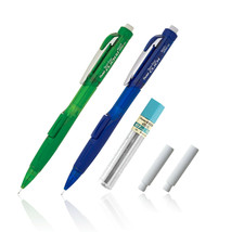 Pentel Twist-Erase Click 2-PK 0.7mm Mechanical Pencil w/Lead Erasers Green Blue - £5.52 GBP