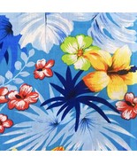 Hawaiian Floral Orchid Print Poly Cotton Fabric by The Yard, 58”/60” Wide - $12.99+