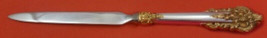 Grande Baroque Gold Accents by Wallace Sterling Silver Letter Opener 8&quot; Custom - £78.34 GBP