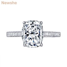 925 Sterling Silver Wedding Engagement Ring For Women 3.5Ct Cushion Cut AAAAA Cu - £40.60 GBP