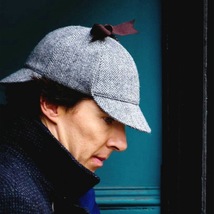Sherlock Holmes Hat, Deerstalker Hat, Detective Cap, Ear Flap Hat, Sherl... - £14.85 GBP