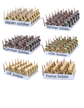 WW2 Military Action Building Blocks Army Soldiers Assemble corps Gift Fit Lego - £15.97 GBP+