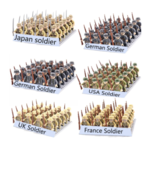 WW2 Military Action Building Blocks Army Soldiers Assemble corps Gift Fit Lego - £15.62 GBP - £19.53 GBP