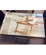 WOOD BED TRAY BREAKFAST LAPTOP DESK SERVING TABLE FOLDING LEGS NEW IN BOX - $24.96