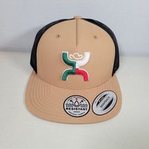 Hooey Hat Boquillas Tan With Black Mesh Mexican Flag Logo Snapback 2118T-TNBK - £20.10 GBP