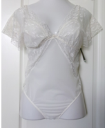 Wacoal in luxury body suit  Style 836333 White Size Large cap sleeves - $547.08 MXN
