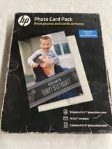 New HP Photo Card Pack 5x7 Paper w/ Envelopes (10) 4x6 Paper (5) SF791A Glossy - £6.20 GBP