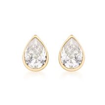 Carissima Gold 9 ct Yellow Gold with Cubic Zirconia Teardrop Stud Earrings  - $272.00