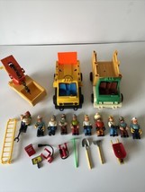 1979 Fisher Price Quaker Oats Lot of 23 Husky Helpers Figures Tools &amp; Vehicles - £58.47 GBP