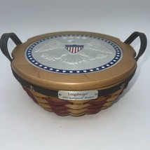 Longaberger 2005 Inaugural Basket w/ plastic protector, liner, &amp; Lid - £18.98 GBP