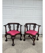 Vintage Hickory Chair Solid Mahogany Chippendale Style Corner Chair 19” ... - $525.10
