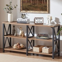 Ibf Rustic Console Table, Industrial Wood And Metal Sofa Table, Hallway, 55 Inch - £176.64 GBP