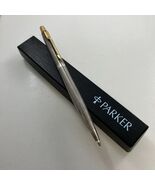 Parker 75 Cisele Sterling Silver 925 Ballpoint Jotter Pen Gold Tone Clip - $1,530.42 MXN