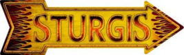 Sturgis Novelty Metal Arrow Sign 17" x 5" Wall Decor - DS - $21.95