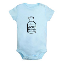 Locally Brewed Funny Bodysuits Baby Romper Infant Kids Jumpsuits Graphic Outfits - £8.34 GBP