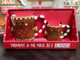 NEW Lang Gingerbread Mommy and Me Christmas Mug Set - £27.75 GBP