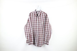 Brooks Brothers Mens Large Slim Fit Non Iron Collared Button Dress Shirt Plaid - £27.82 GBP