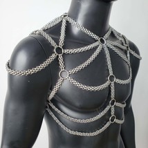 Rave Man Body Chain Harness Festival Burning Man Stainless Steel Chain B... - $100.00