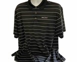 Nike Golf Dell Computers PC EMC2 Black White Striped Polo Shirt Size XL - £17.59 GBP