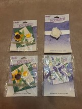 Darice Finishing Accents Scrapbooking &amp; Card Making Floral Lot Of 4 - $8.75