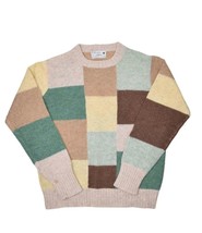 Vintage Kipling Sweater Womens 42 Shetland Wool Plaid Color Block Theres... - $28.88